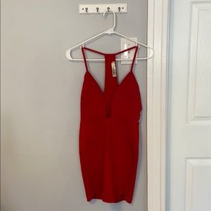 Red mini dress